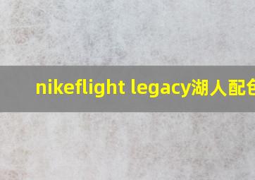 nikeflight legacy湖人配色